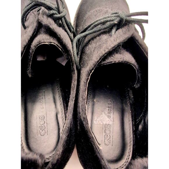 ASOS | Platform Horsehair Derby Black | Size 9 - Picture 10 of 12